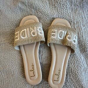 Lulu's Tan Minimalist Slide Sandals